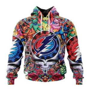 Hoodie NHL Tampa Bay Lightning Special Grateful Dead Design St2304 QTNHL080524A1882HD