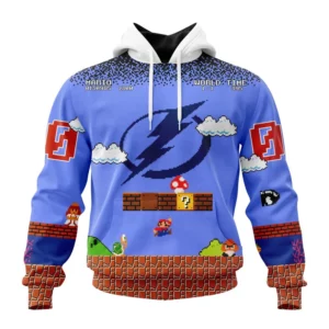 Hoodie NHL Tampa Bay Lightning Special Kits With Super Mario Game Design QTNHL080524A2439HD