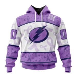 Hoodie NHL Tampa Bay Lightning Special Lavender Fight Cancer St2201 QTNHL080524A3096HD