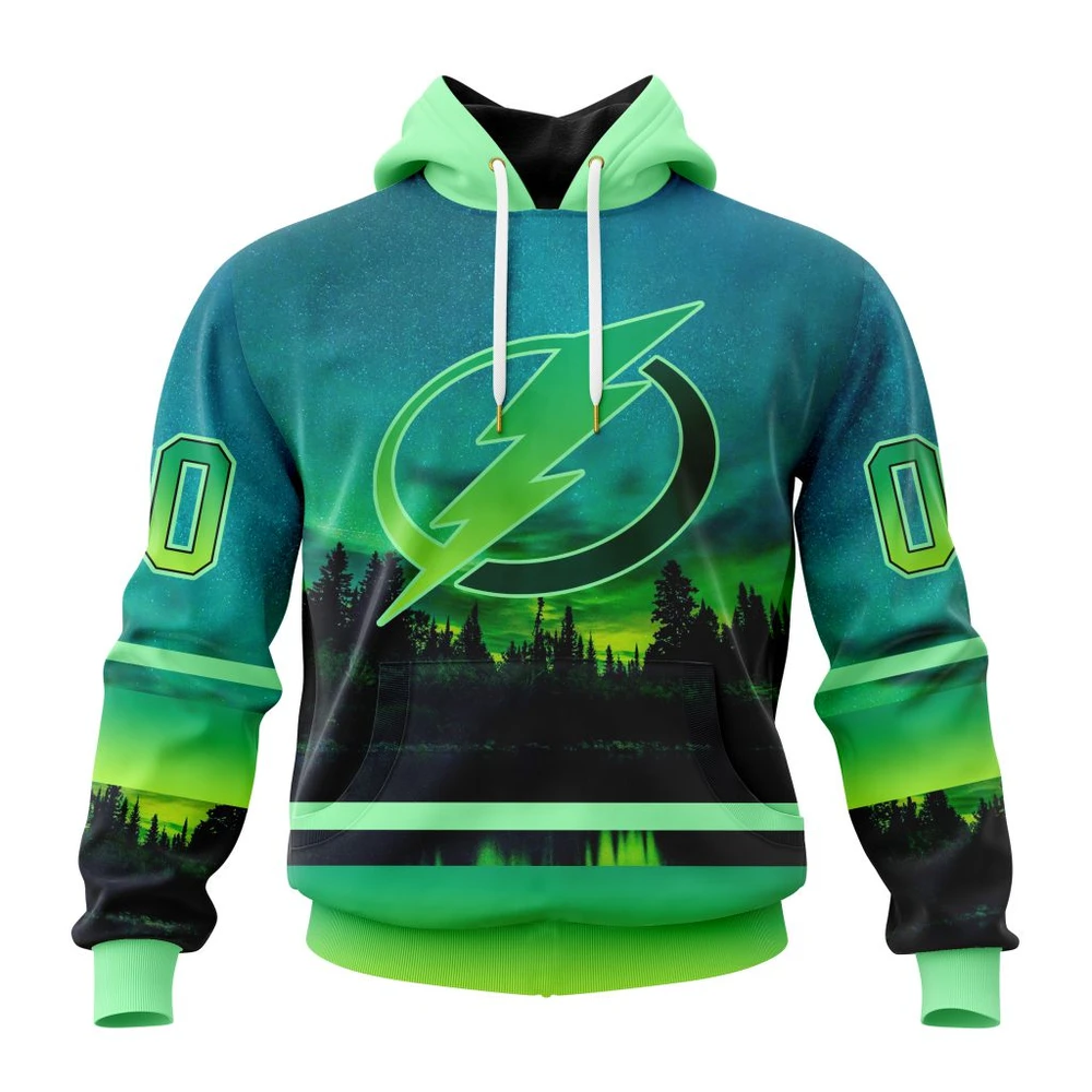 Hoodie NHL Tampa Bay Lightning Special Northern Lights Design St2302 QTNHL080524A1368HD