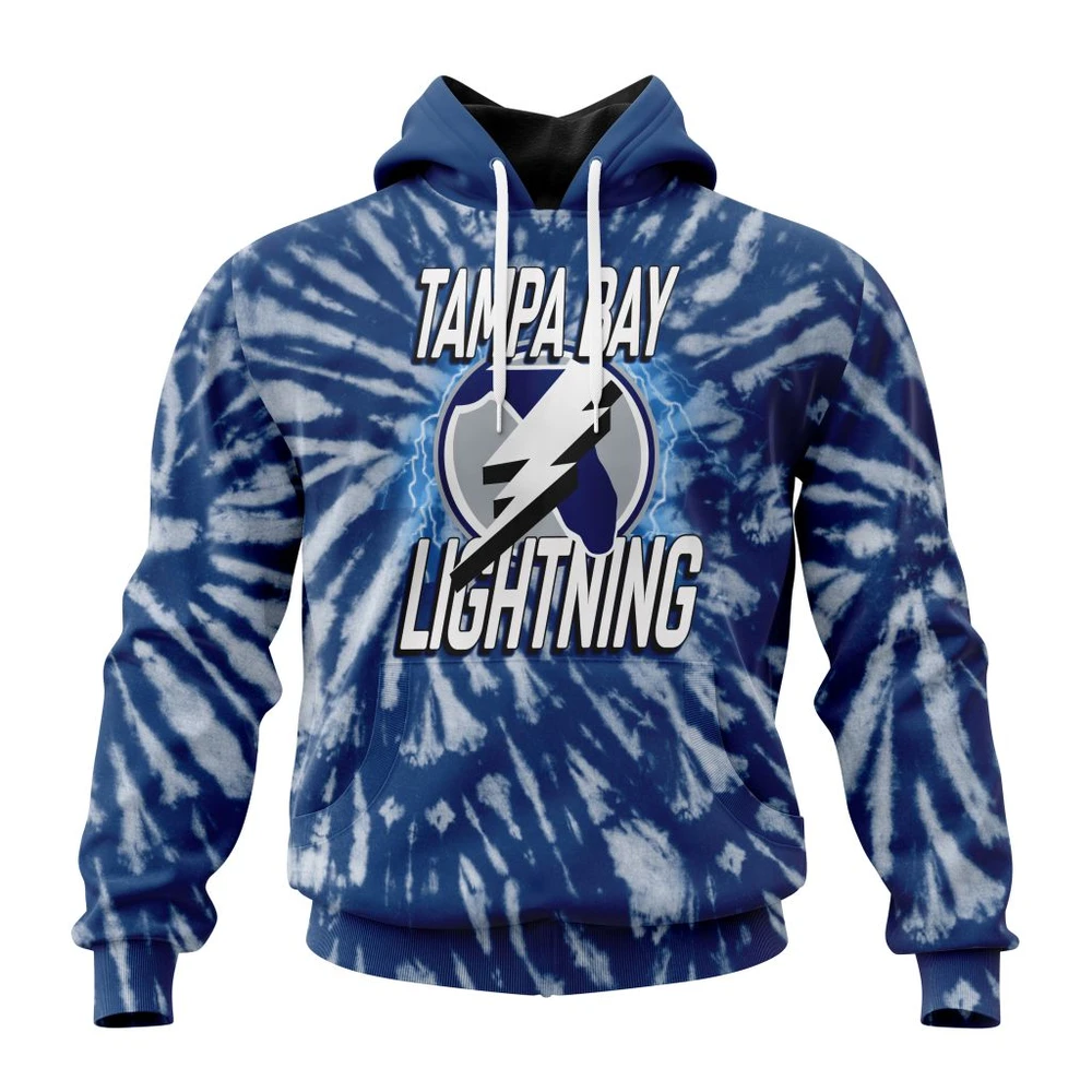 Hoodie NHL Tampa Bay Lightning Special Retro Vintage Tie Dye St2201 QTNHL080524A3061HD