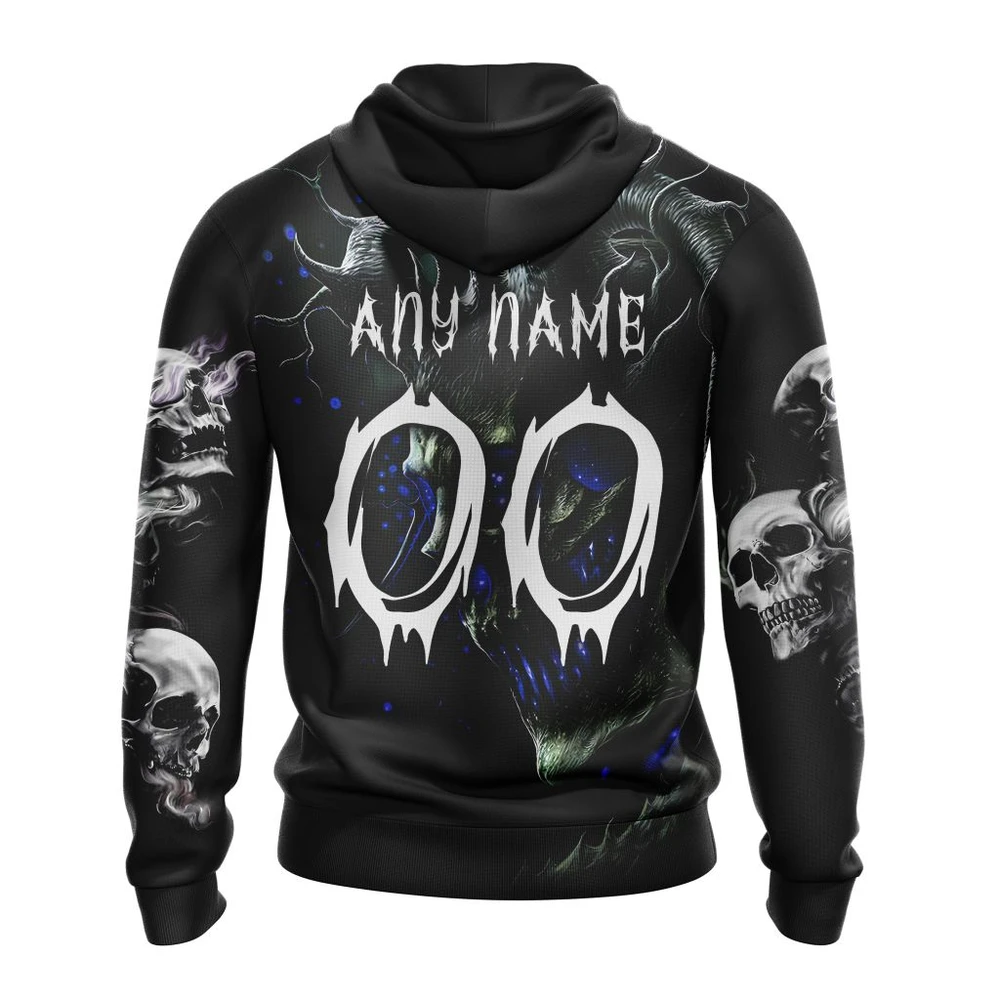 Hoodie NHL Tampa Bay Lightning Special Skull Art Design St2301 QTNHL080524A1204HD - Image 2