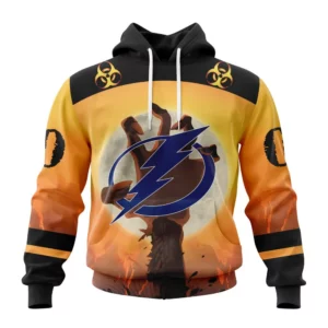 Hoodie NHL Tampa Bay Lightning Special Zombie Design For Halloween St2305 QTNHL080524A1928HD