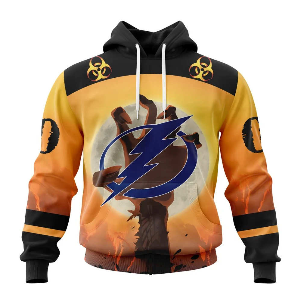 Hoodie NHL Tampa Bay Lightning Special Zombie Design For Halloween St2305 QTNHL080524A1928HD