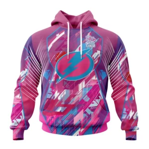 Hoodie NHL Tampa Bay Lightning, Specialized Design I Pink I Can! Fearless Again Breast Cancer QTNHL080524A3555HD
