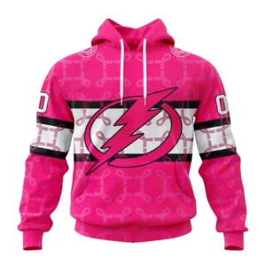 Hoodie NHL Tampa Bay Lightning, Specialized Design I Pink I Can! In October We Wear Pink Breast Cancer QTNHL080524A3610HD