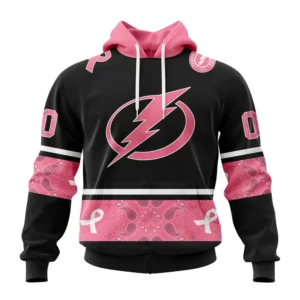 Hoodie NHL Tampa Bay Lightning, Specialized Design In Classic Style With Paisley! In October We Wear Pink Breast Cancer QTNHL080524A3581HD