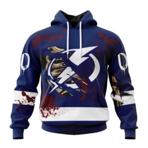 Hoodie NHL Tampa Bay Lightning, Specialized Design Jersey With Your Ribs For Halloween QTNHL080524A3495HD