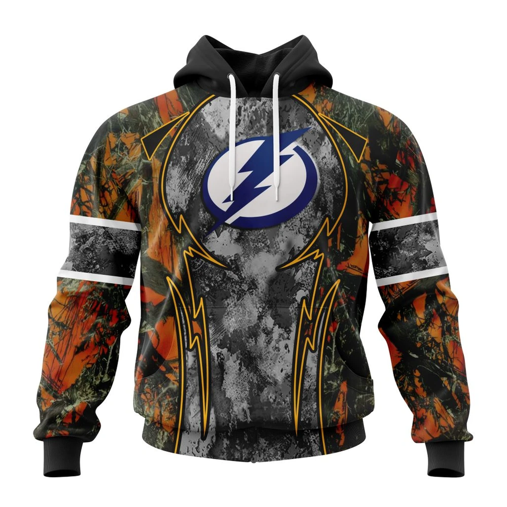 Hoodie NHL Tampa Bay Lightning, Specialized Design Wih Camo Concepts For Hungting In Forest QTNHL080524A3638HD
