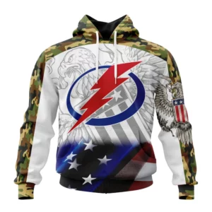 Hoodie NHL Tampa Bay Lightning, Specialized Design With Our America Flag And Our America Eagle QTNHL080524A3437HD