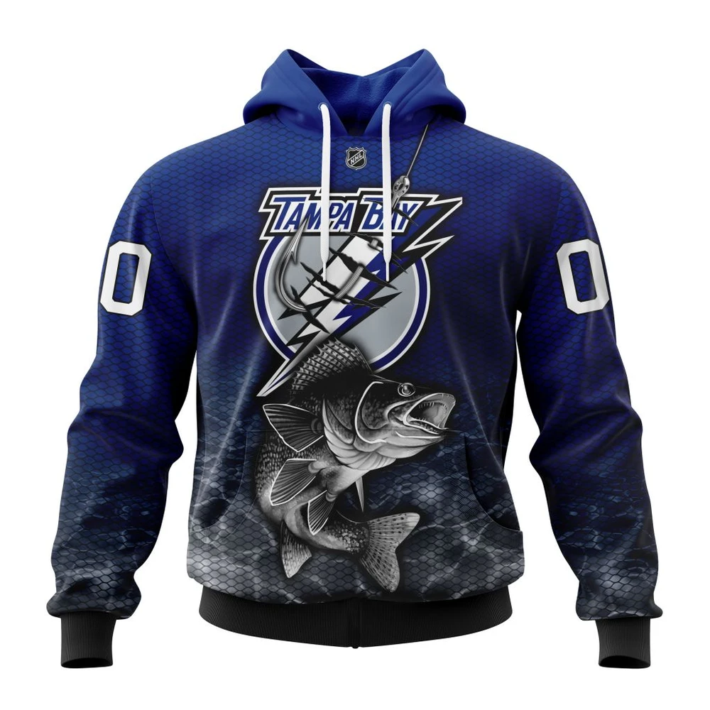 Hoodie NHL Tampa Bay Lightning, Specialized Fishing Style St2201 QTNHL080524A3985HD