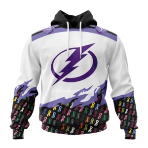 Hoodie NHL Tampa Bay Lightning, Specialized Kits In October We Stand Together We Can Beat Cancer QTNHL080524A3405HD
