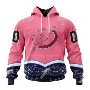 Hoodie NHL Tampa Bay Lightning, Specialized Unisex For Hockey Fights Cancer QTNHL080524A2815HD