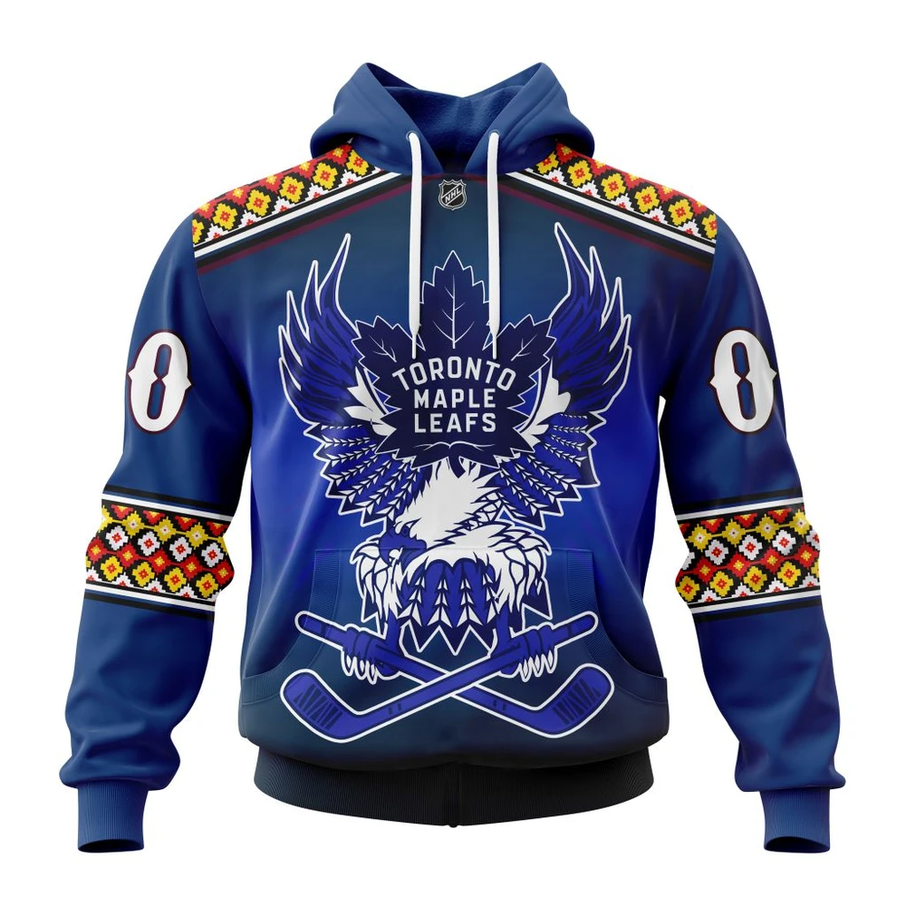 Hoodie NHL Toronto Maple Leafs, Celebrate Indigenous Culture With Specialized Wasac Night V0122 QTNHL080524A422HD
