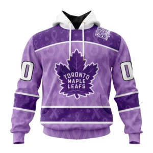 Hoodie NHL Toronto Maple Leafs New Lavender Hockey Fight Cancer St2301 QTNHL080524A1473HD