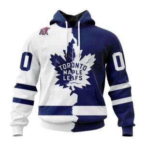 Hoodie NHL Toronto Maple Leafs Personalize Home Mix Away Kits QTNHL080524A203HD
