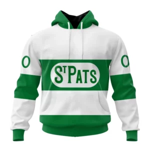 Hoodie NHL Toronto Maple Leafs Personalize White St. Pats Kits QTNHL080524A1363HD