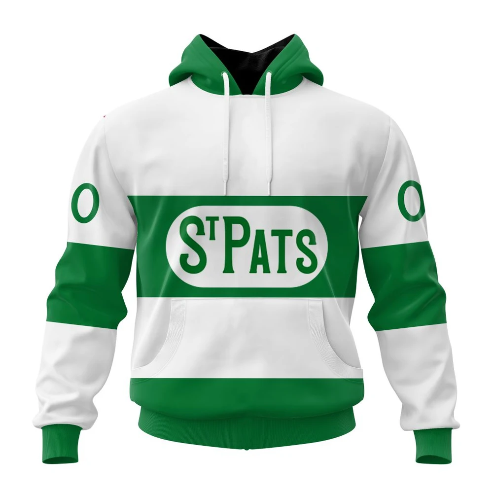Hoodie NHL Toronto Maple Leafs Personalize White St. Pats Kits QTNHL080524A1363HD