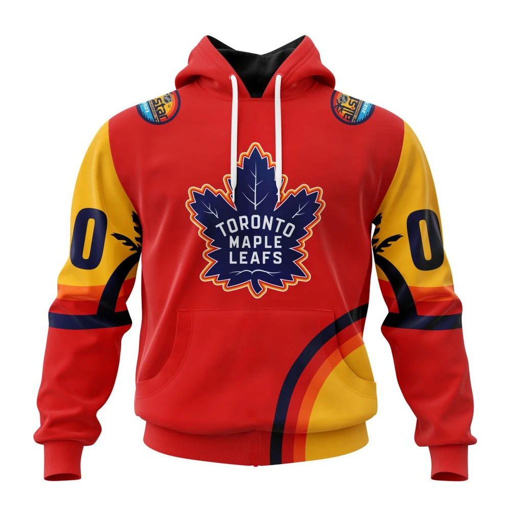 Hoodie NHL Toronto Maple Leafs Special All-Star Game Design With Florida Sunset QTNHL080524A2585HD