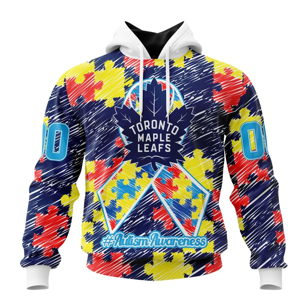Hoodie NHL Toronto Maple Leafs Special Autism Awareness Design St2201 QTNHL080524A2463HD