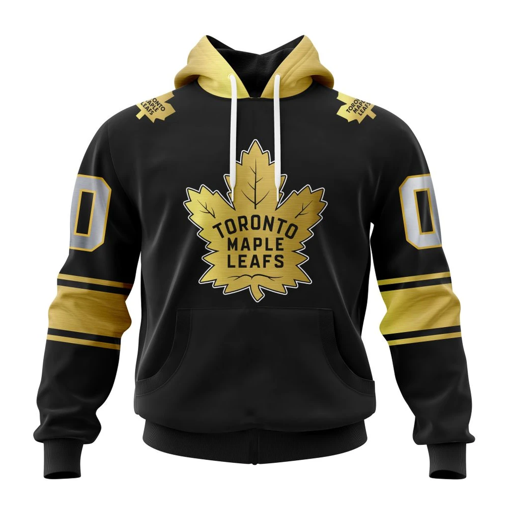 Hoodie NHL Toronto Maple Leafs Special Black And Gold Design St2401 QTNHL080524A759HD