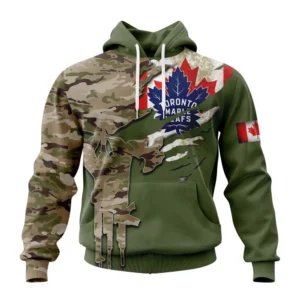 Hoodie NHL Toronto Maple Leafs Special Camo Skull Design St2303 QTNHL080524A1703HD