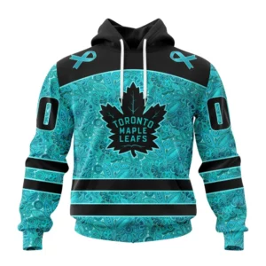 Hoodie NHL Toronto Maple Leafs Special Design Fight Ovarian Cancer St2201 QTNHL080524A124HD