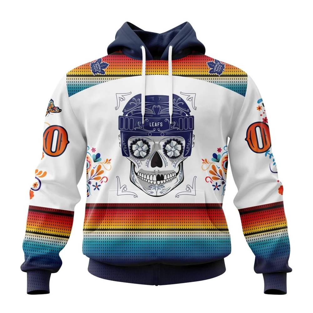 Hoodie NHL Toronto Maple Leafs Special Design For Dia De Los Muertos St2301 QTNHL080524A200HD