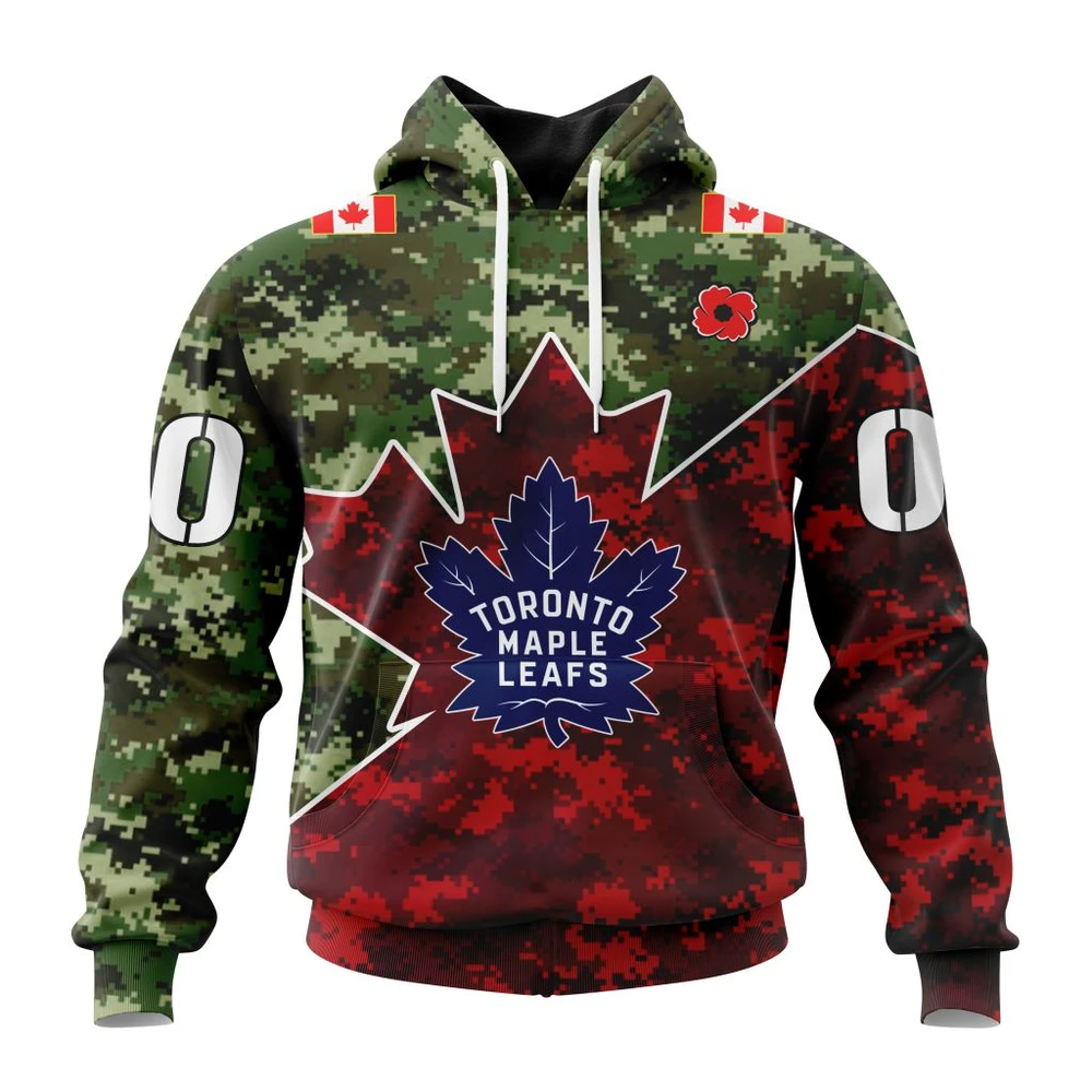 Hoodie NHL Toronto Maple Leafs Special Design For Remembrance Day St2201 QTNHL080524A305HD