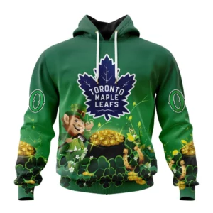 Hoodie NHL Toronto Maple Leafs Special Design For St. Patrick&apos;s Day St2403 QTNHL080524A889HD