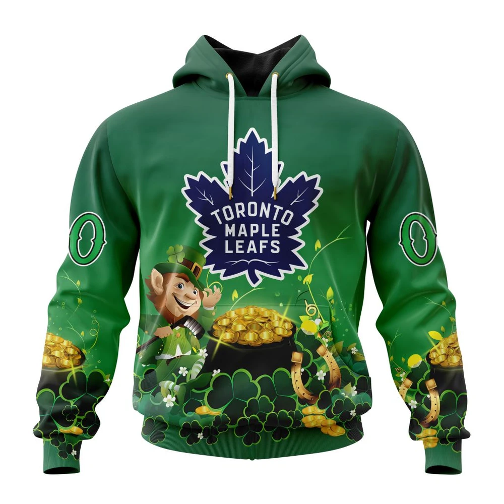 Hoodie NHL Toronto Maple Leafs Special Design For St. Patrick's Day St2403 QTNHL080524A889HD