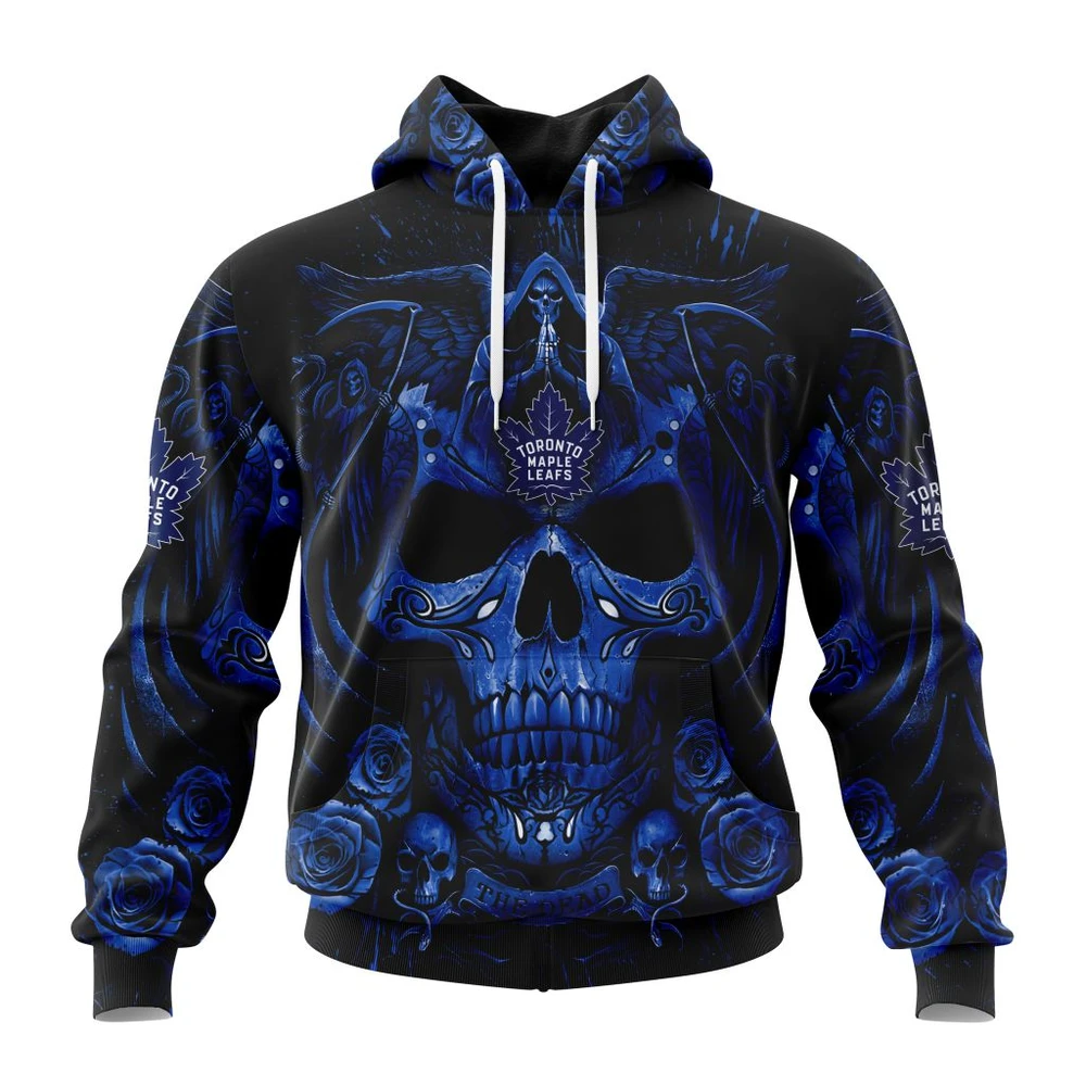 Hoodie NHL Toronto Maple Leafs Special Design With Skull Art St2203 QTNHL080524A17HD