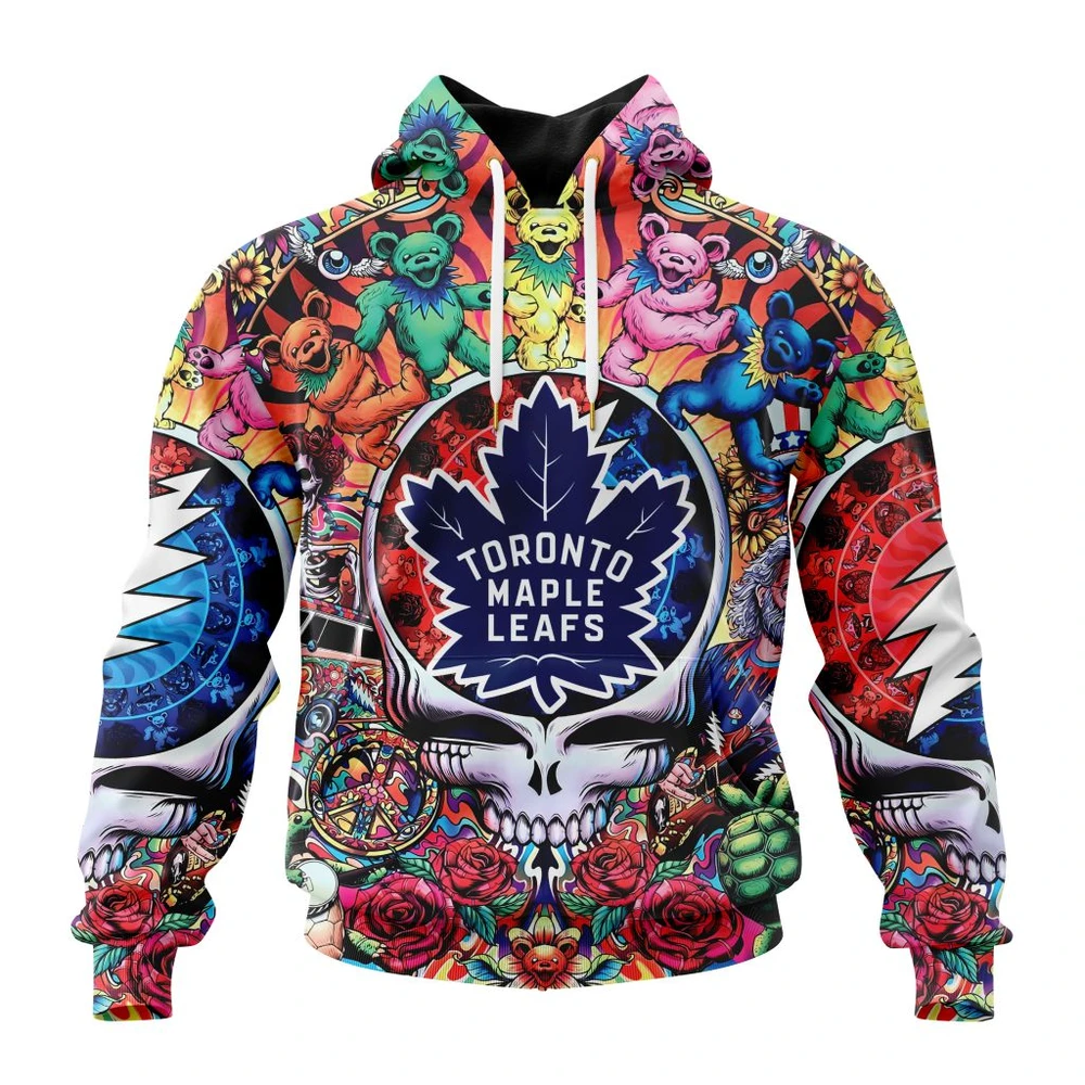 Hoodie NHL Toronto Maple Leafs Special Grateful Dead Design St2304 QTNHL080524A1881HD