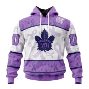 Hoodie NHL Toronto Maple Leafs Special Lavender Fight Cancer St2201 QTNHL080524A51HD