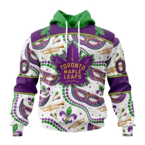 Hoodie NHL Toronto Maple Leafs Special Mardi Gras Design St2401 QTNHL080524A727HD