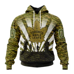 Hoodie NHL Toronto Maple Leafs Special Military Camo Kits For Veterans Day And Rememberance Day St2201 QTNHL080524A385HD
