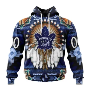 Hoodie NHL Toronto Maple Leafs Special Native Costume Design St2202 QTNHL080524A28HD