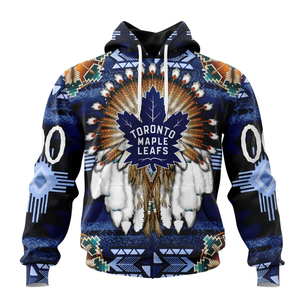 Hoodie NHL Toronto Maple Leafs Special Native Costume Design St2202 QTNHL080524A28HD