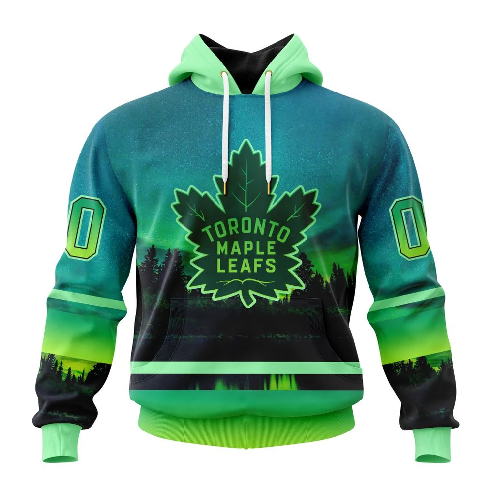 Hoodie NHL Toronto Maple Leafs Special Northern Lights Design St2302 QTNHL080524A1367HD