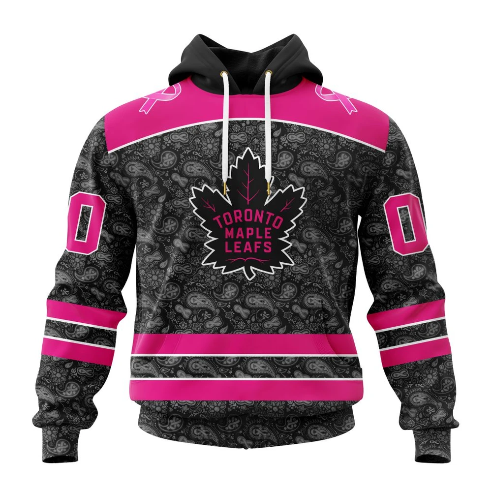 Hoodie NHL Toronto Maple Leafs Special Pink In The Rink Fight Breast Cancer St2301 QTNHL080524A249HD
