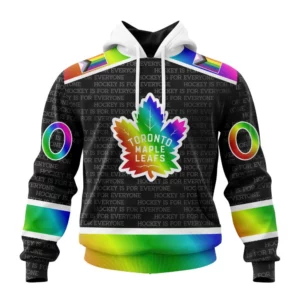 Hoodie NHL Toronto Maple Leafs Special Pride Design Hockey Is For Everyone QTNHL080524A300HD