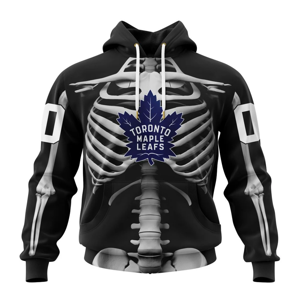 Hoodie NHL Toronto Maple Leafs Special Skeleton Costume For Halloween St2301 QTNHL080524A2016HD