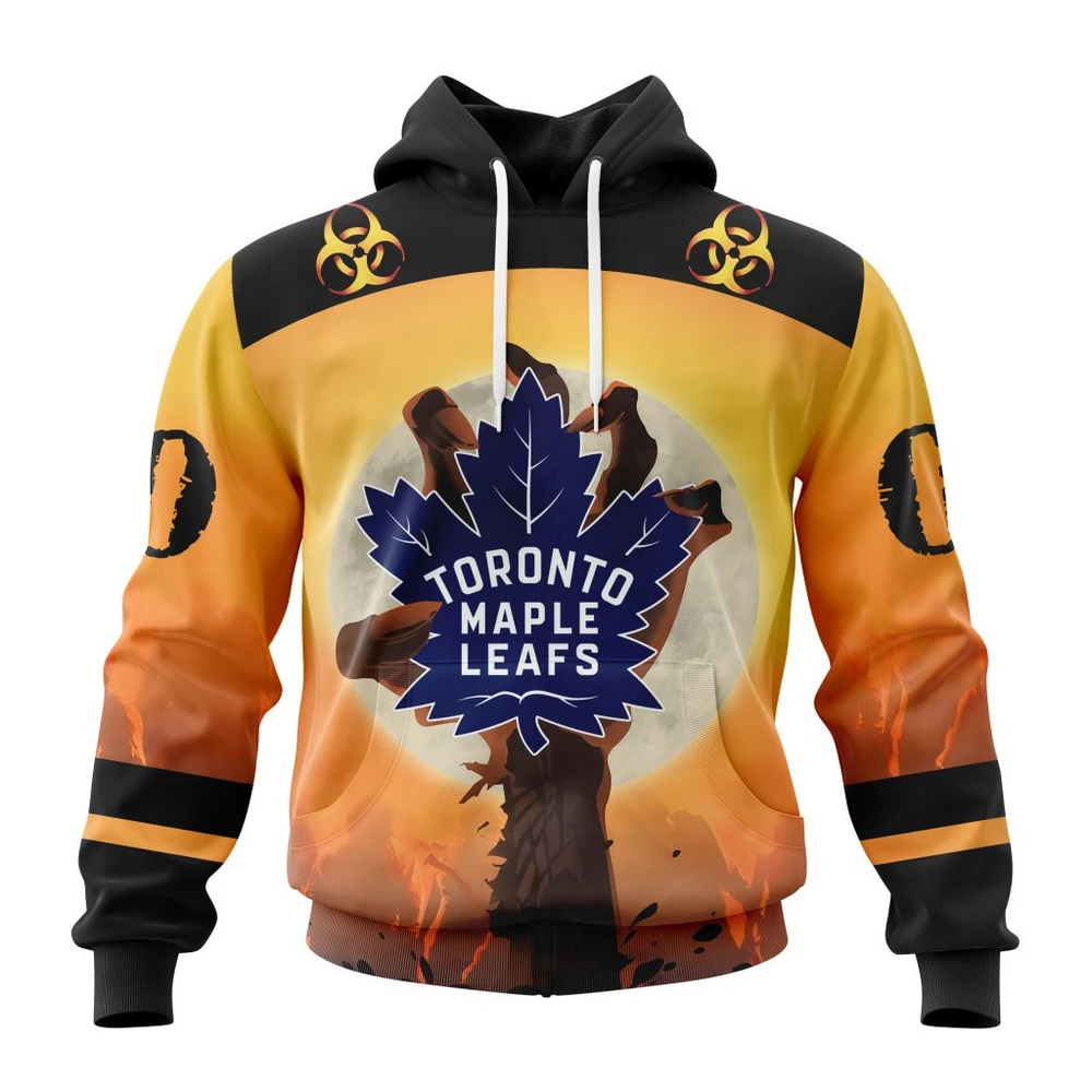 Hoodie NHL Toronto Maple Leafs Special Zombie Design For Halloween St2305 QTNHL080524A1927HD