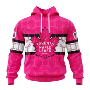 Hoodie NHL Toronto Maple Leafs, Specialized Design I Pink I Can! In October We Wear Pink Breast Cancer QTNHL080524A56HD