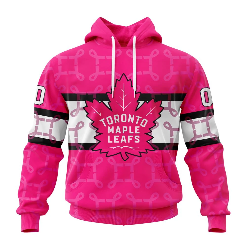 Hoodie NHL Toronto Maple Leafs, Specialized Design I Pink I Can! In October We Wear Pink Breast Cancer QTNHL080524A56HD