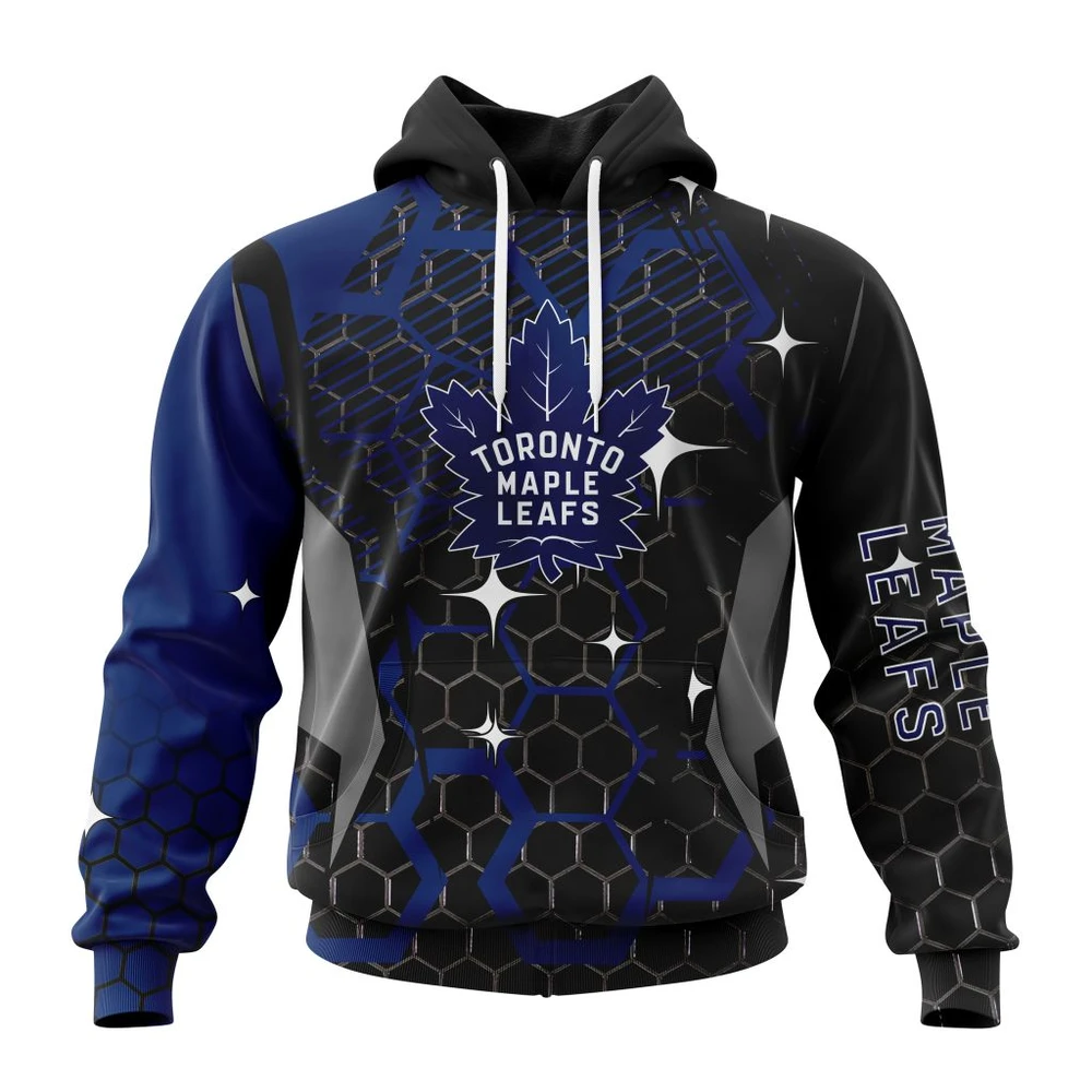 Hoodie NHL Toronto Maple Leafs, Specialized Design With Motocross Syle V0222 QTNHL080524A42HD