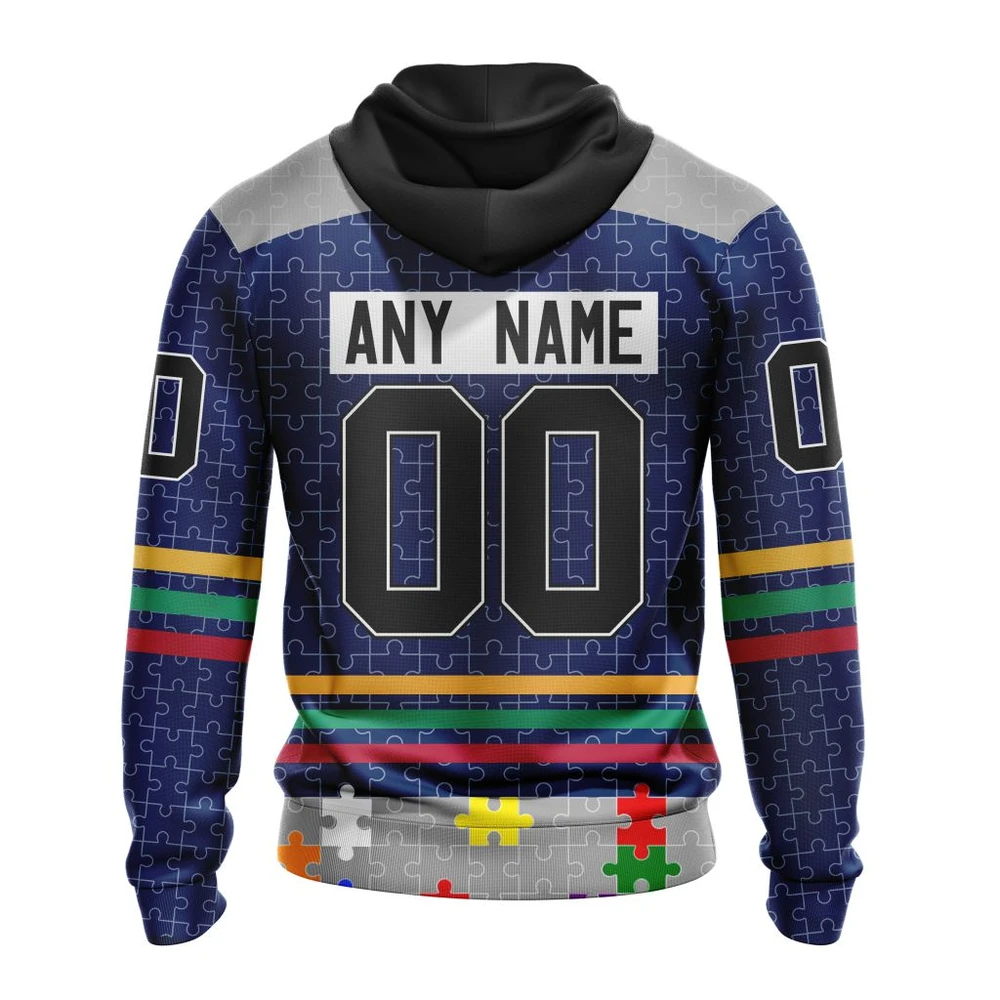 Hoodie NHL Toronto Maple Leafs, Specialized Fearless Aganst Autism V0122 QTNHL080524A290HD - Image 2