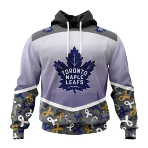 Hoodie NHL Toronto Maple Leafs, Specialized Sport Fights Again All Cancer V0122 QTNHL080524A3347HD