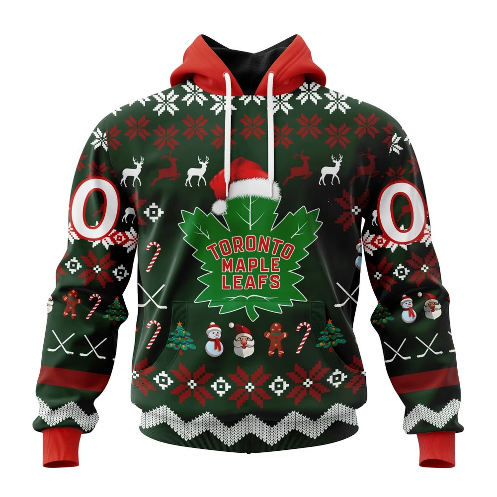 Hoodie NHL Toronto Maple Leafs, Specialized Unisex Christmas Is Coming QTNHL080524A2927HD