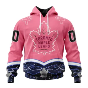 Hoodie NHL Toronto Maple Leafs, Specialized Unisex For Hockey Fights Cancer QTNHL080524A310HD